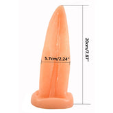 FAAK Tongue Shape Anal Plug in Flesh Color Soft PVC Material ANAL TOYS